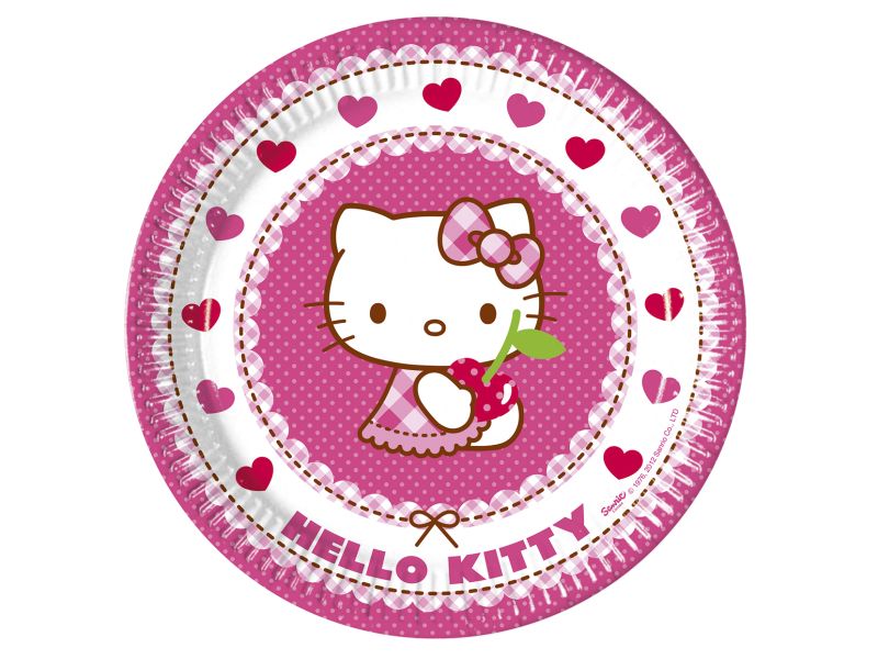 Platos Cumpleaños Hello Kitty