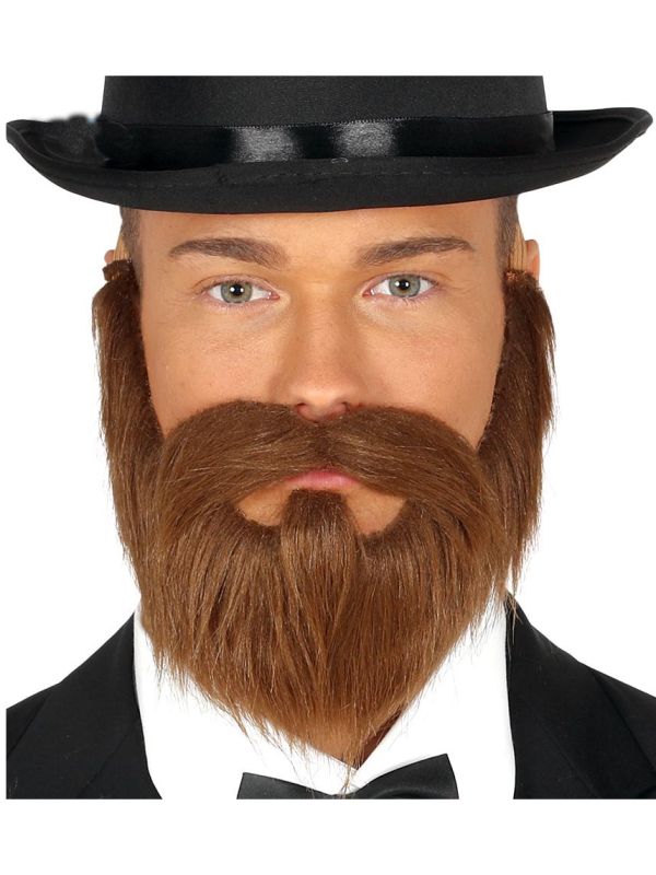 Barba y Bigote castaña