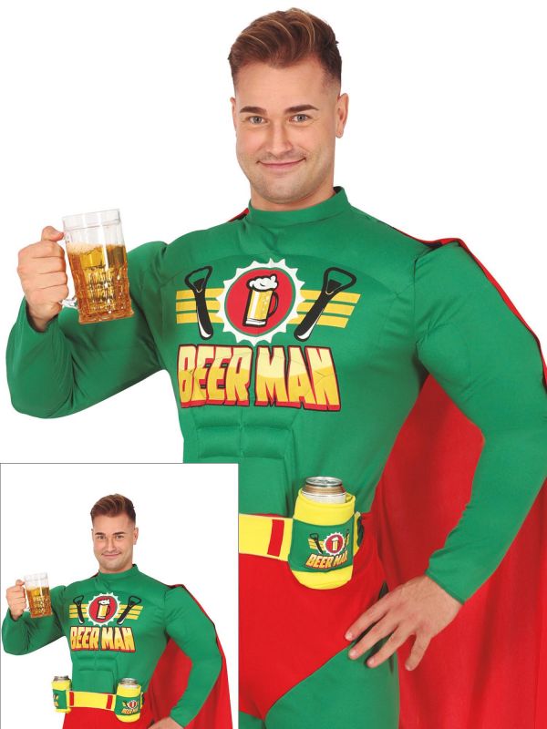 Disfraz de hombre super cerveza
