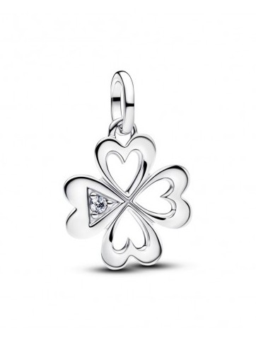 Charm Pandora Trébol 4 Hojas en forma de Corazón 