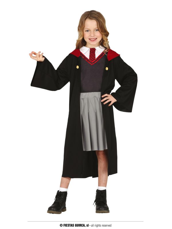 Disfraz de Maga roja para niña