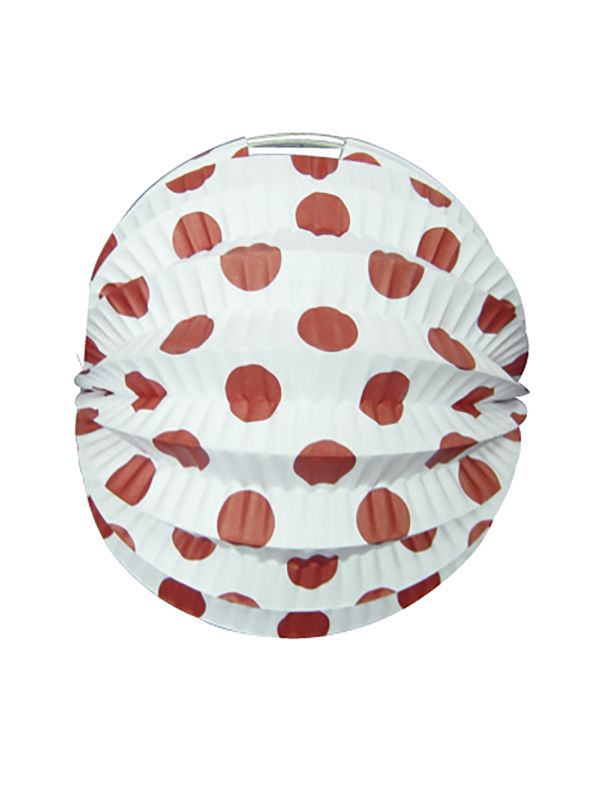 Bolsa 12 Faroles Blanco Puntos rojos