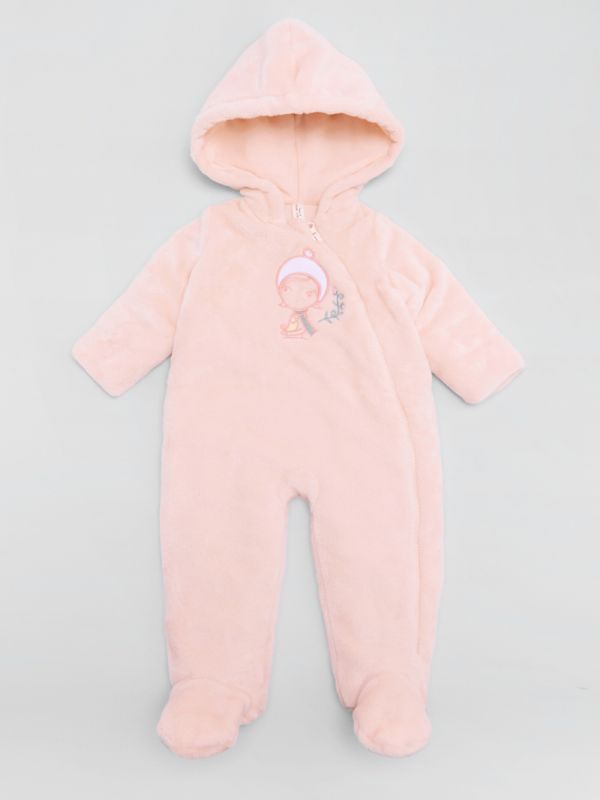 Buzo bebe pelo capucha bordado