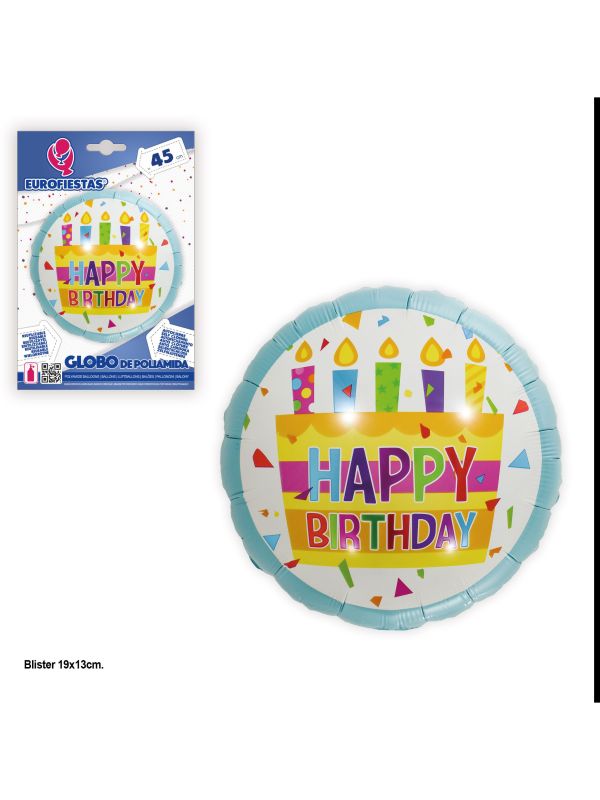 Globos Feliz Cumpleaños tarta