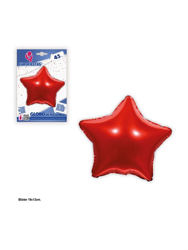 Globo estrella foil Roja