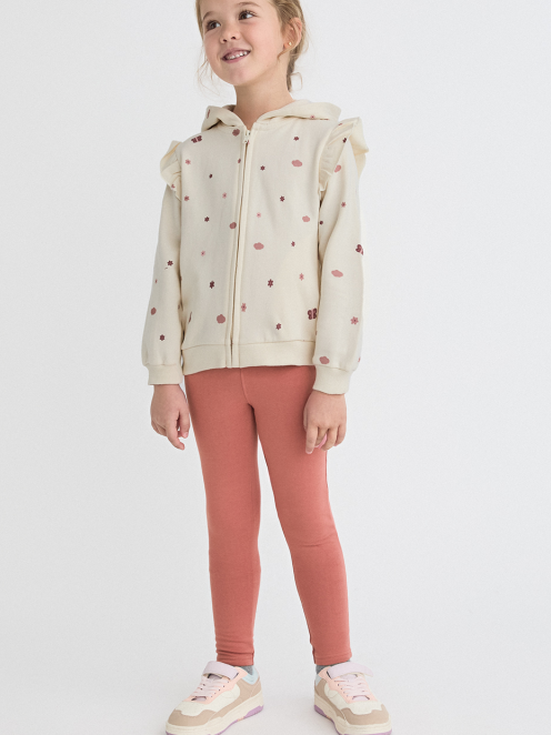 Conjunto niña capucha y cremallera mariposa