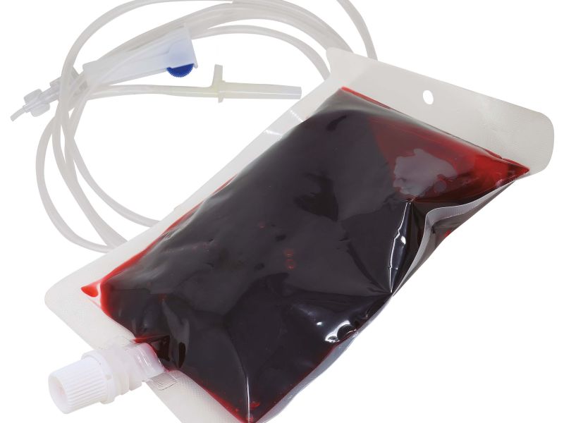 Bolsa Medica con sangre