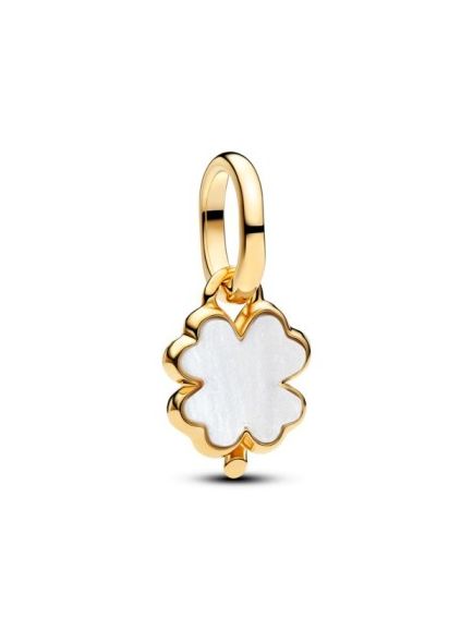 Charm Colgante Pandora Trébol Blanco de la Suerte 