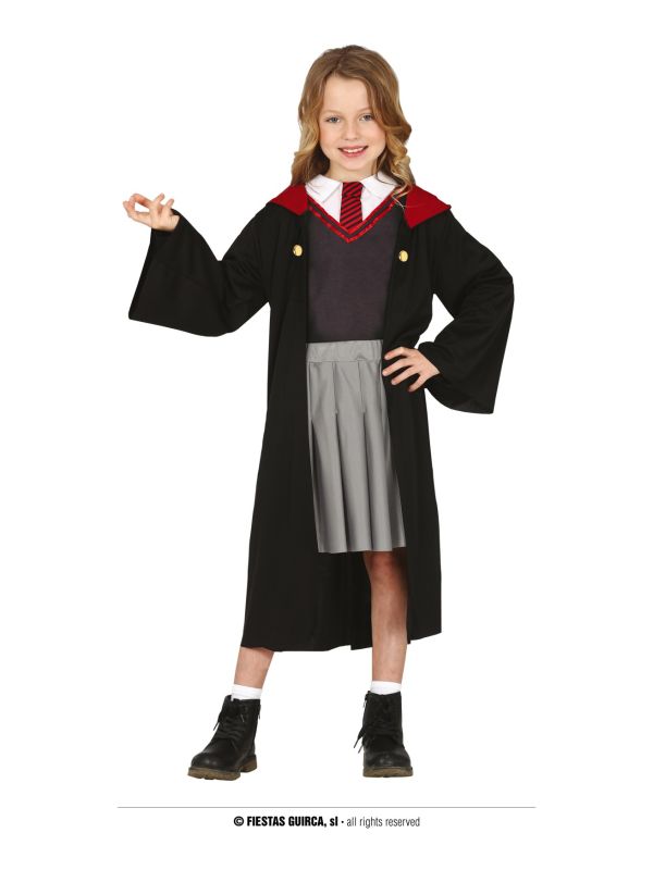 Disfraz de Maga roja para niña