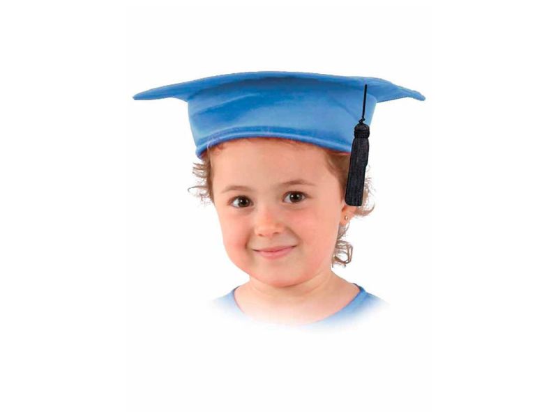 Birrete Graduado Tela Azul