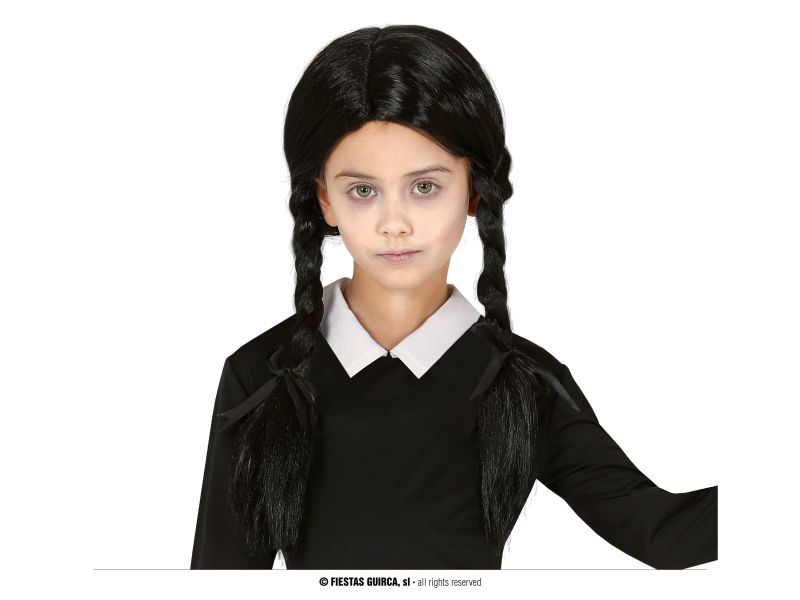 Peluca con trenzas infantil