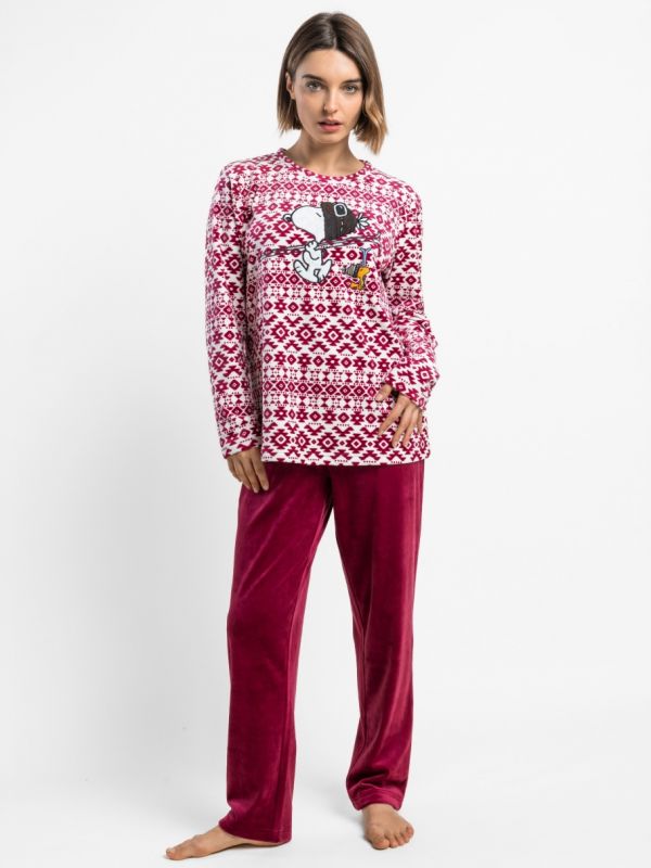 Pijama mujer velvet Ski Club Peanuts