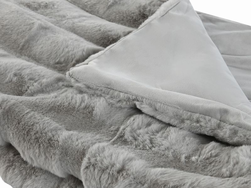 Manta Gris de Pelo Suave