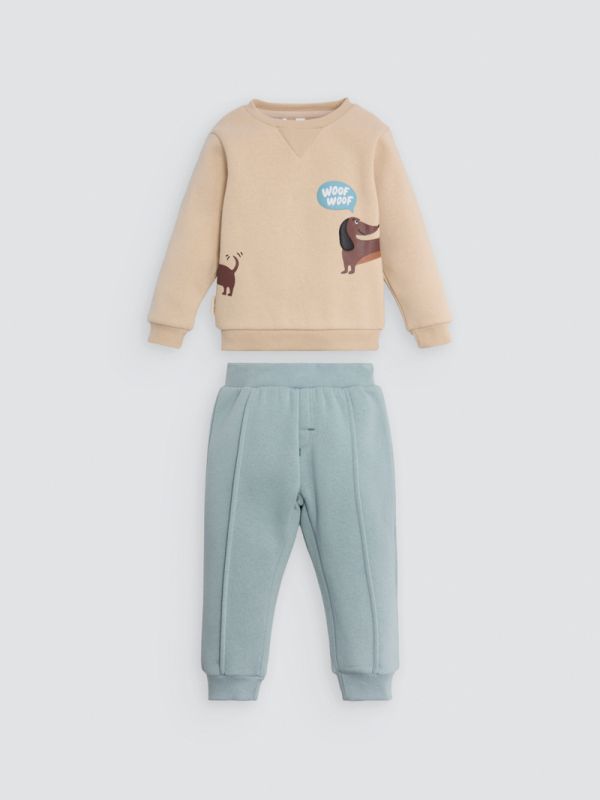 Conjunto bebe sudadera perro salchicha