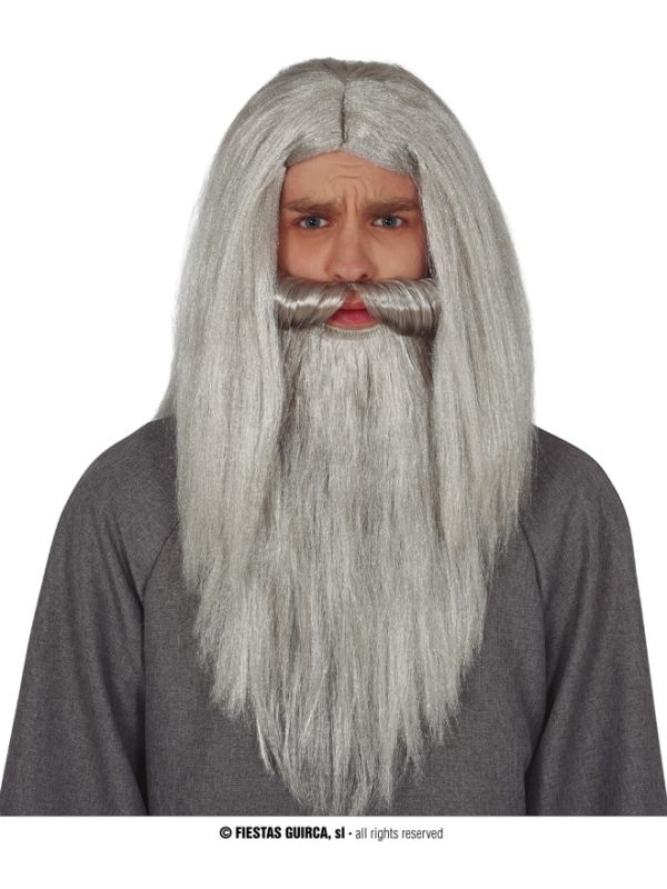 Peluca y Barba Gris