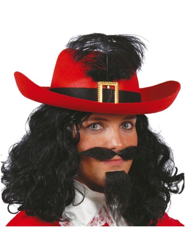Sombrero Mosquetero Rojo