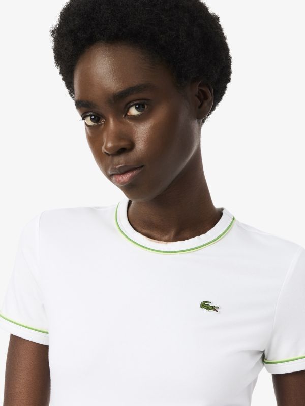 Camiseta de Punto Jersey con Ribete en Contraste