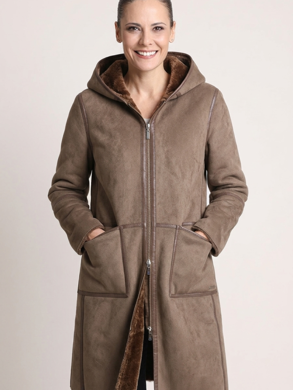 Abrigo reversible de Pelo y Piel Vuelta