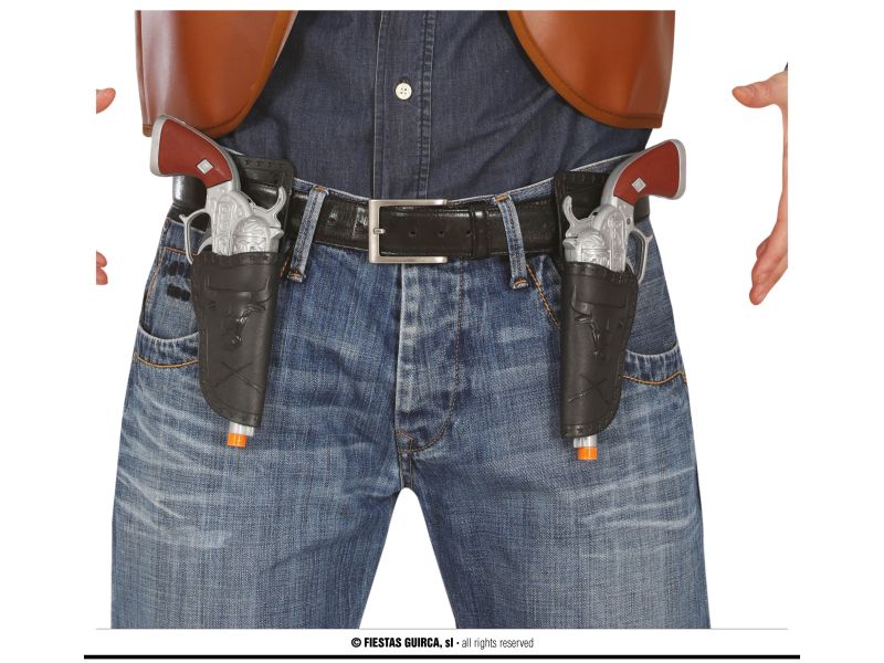 Cartucheras con dos pistolas