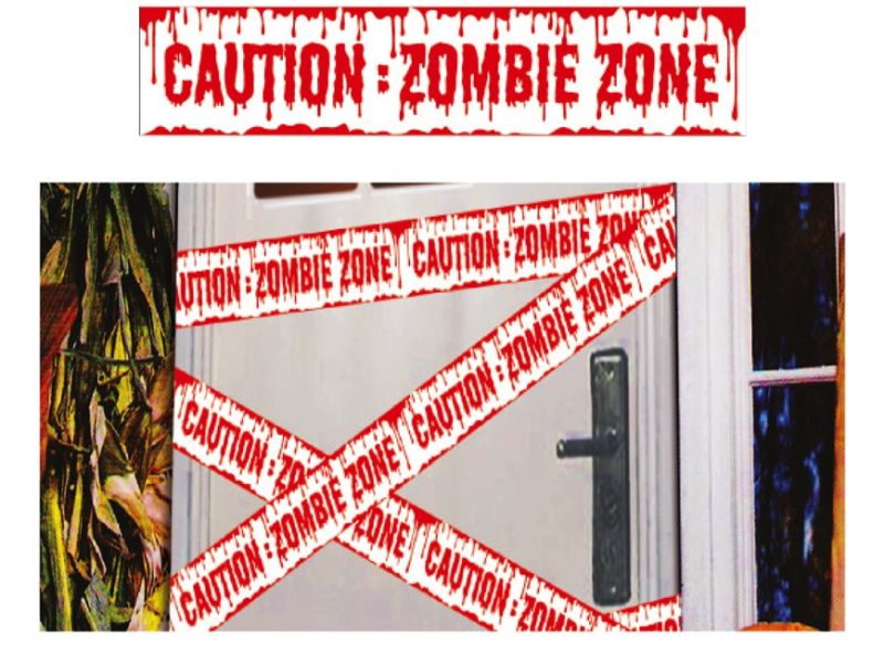 Cinta peligro zona zombie