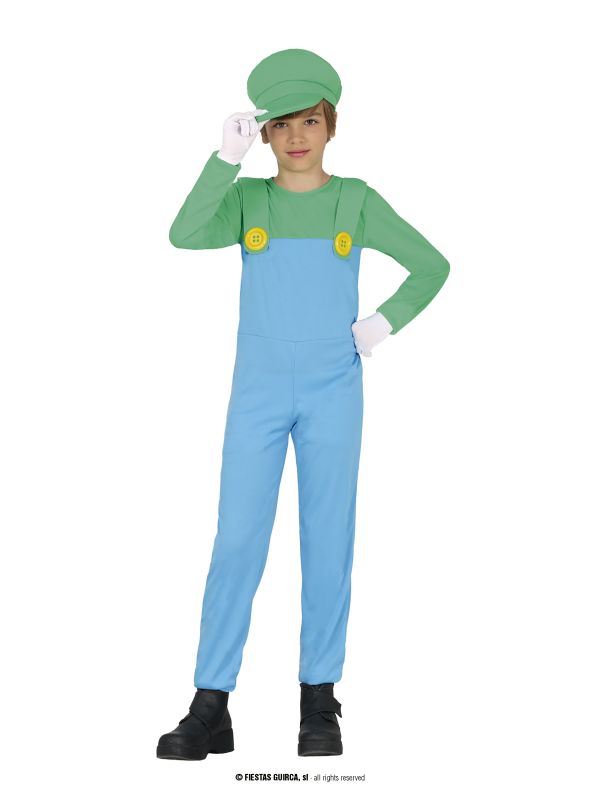 Disfraz de Fontanero verde Infantil