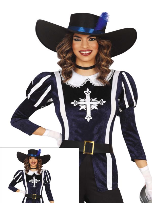 Disfraz de Mosquetera Azul