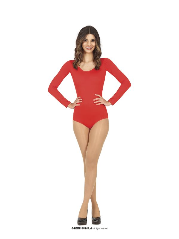 Maillot manga larga rojo