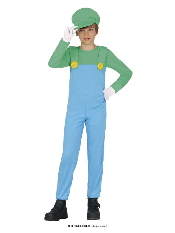 Disfraz de Fontanero verde Infantil