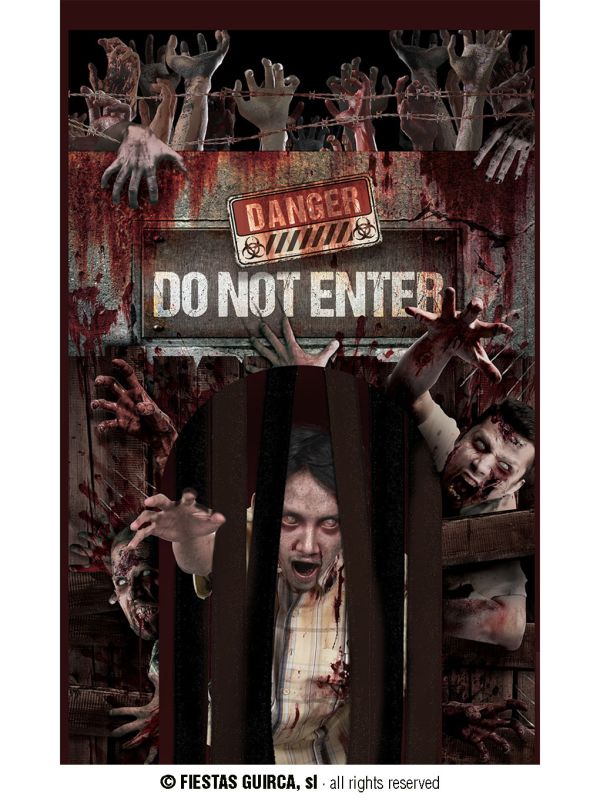 Decoración puerta Zombie