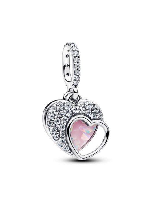 Charm Colgante Pandora Doble Corazón 