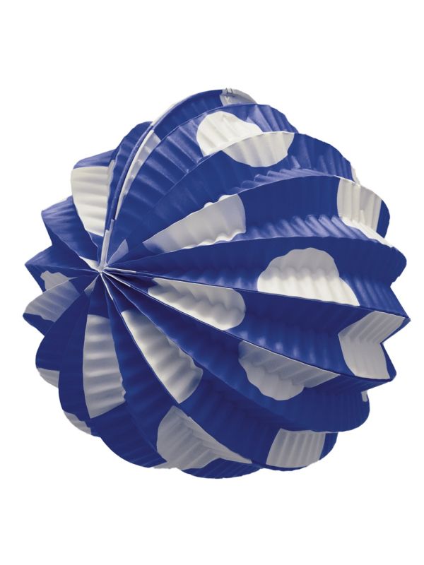 Bolsa de 12 faroles azules con lunar grande blanco