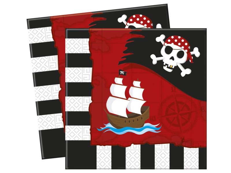 Servilletas de Cumpleaños Piratas