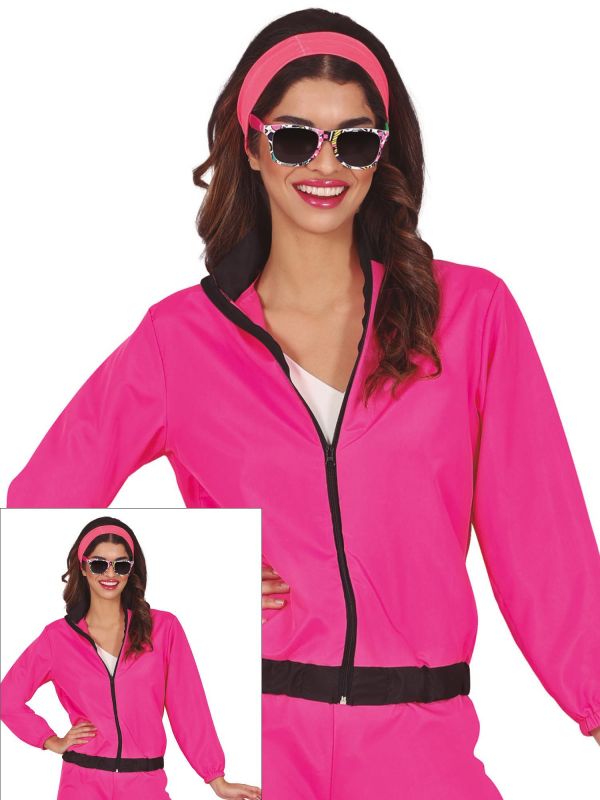 Chandal rosa flúor para mujer