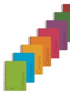 Cuaderno Campus A4 4mm. tapa polip. 80 hojas 90grs.