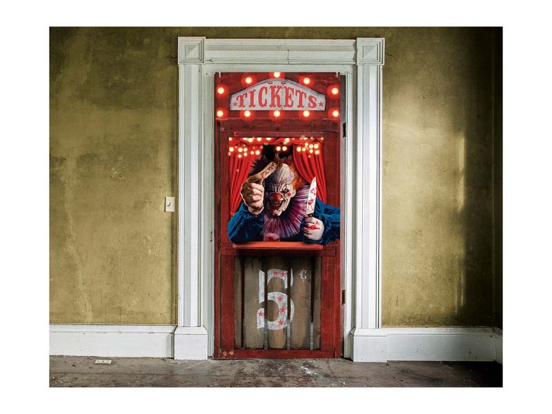 Decoración puerta horror circus