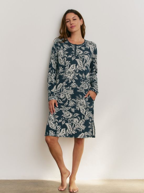 Camisón viscosa manga larga aurea