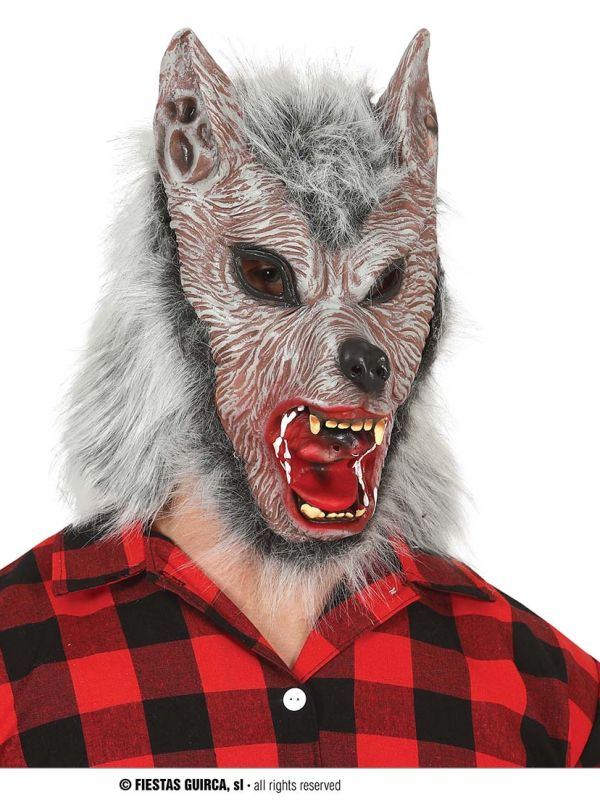 Careta Lobo con pelo