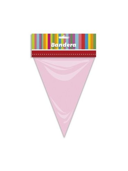 Bolsa Gallardete plastico rosa bebé 25 metros