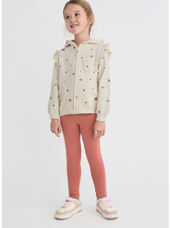 Conjunto niña capucha y cremallera mariposa