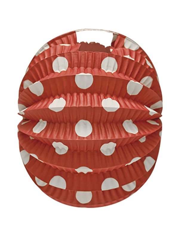 Bolsa de 12 faroles andaluz rojo lunar blanco
