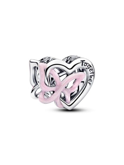 Charm Pandora Corazón y Mariposa Entrelazados 
