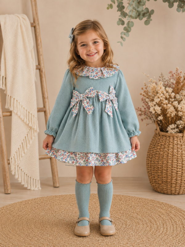 Vestido niña espiga y flores