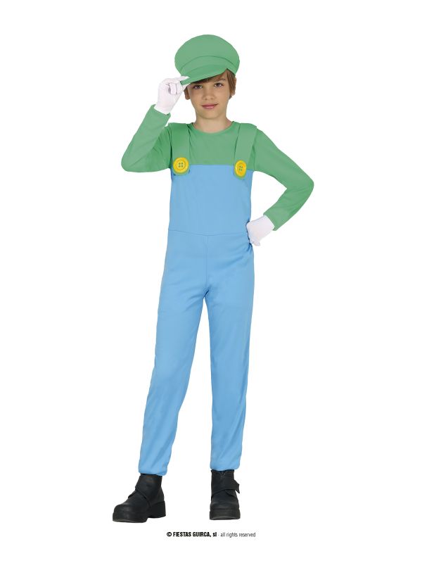 Disfraz de Fontanero verde Infantil