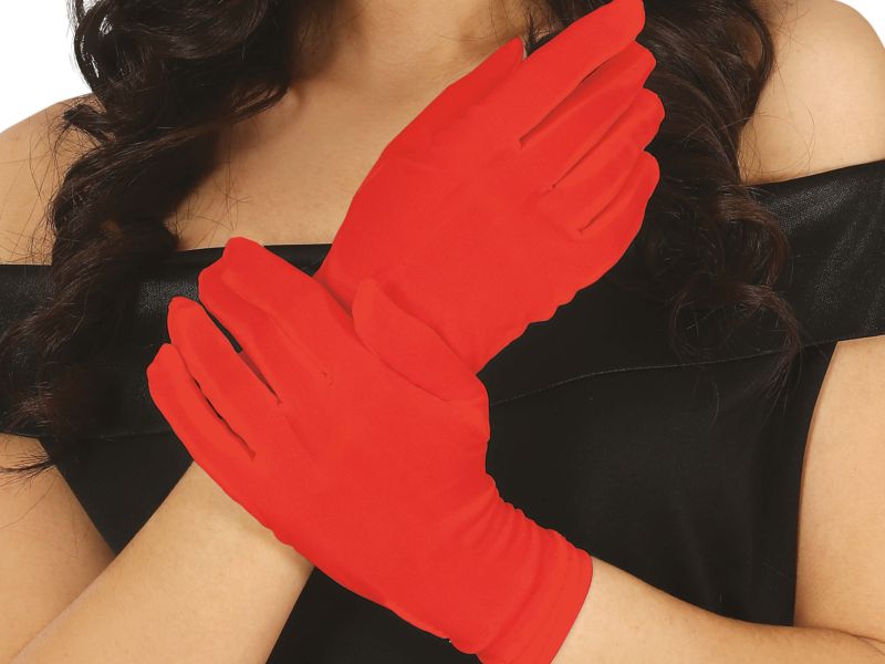 Guantes rojos cortos