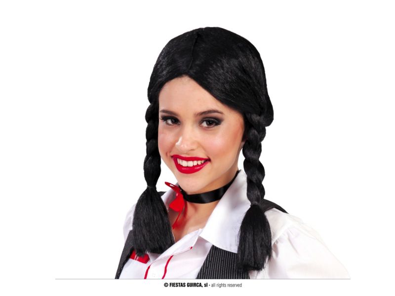 Peluca Trenzas negra