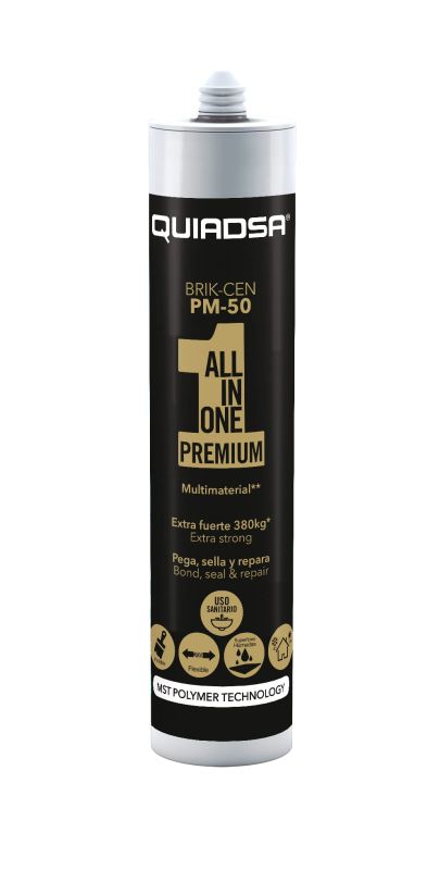 Quiadsa Brik-cen PM-50 Adhesivo Elástico de Polímero Modificado Blanco