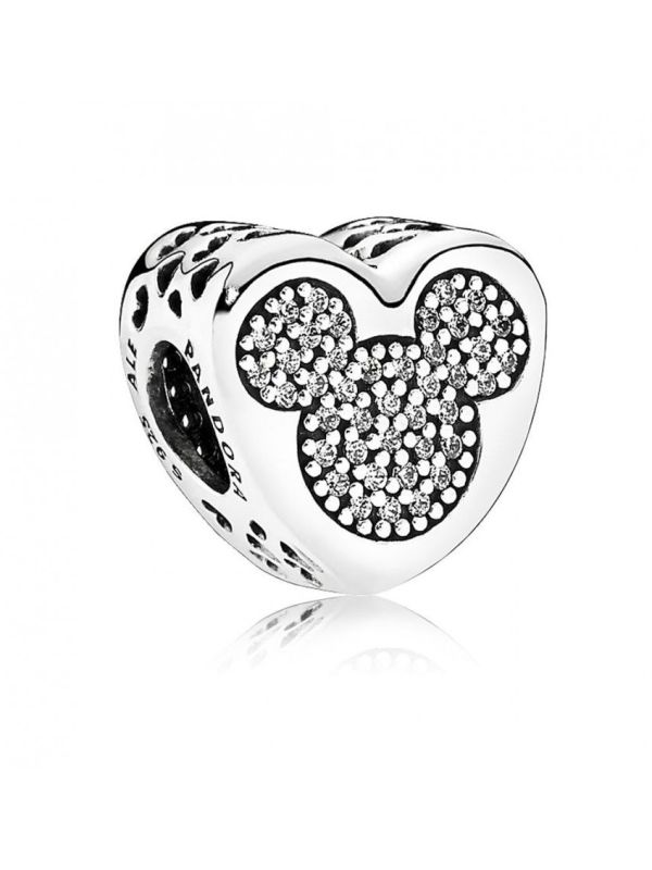 Charm Pandora Plata Amor Verdadero Mickey & Minnie 