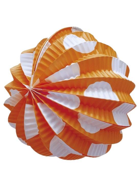 Farol naranja con lunar blanco grande