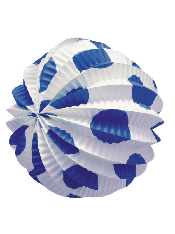 Bolsa de faroles blancos con lunar grande azul