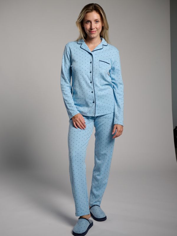 Pijama mujer abierto topos